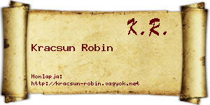 Kracsun Robin névjegykártya